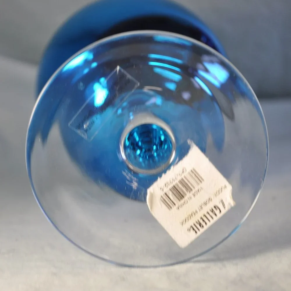 28 oz Z. Gallerie Puccini goblet wine glass peacock (w1082)